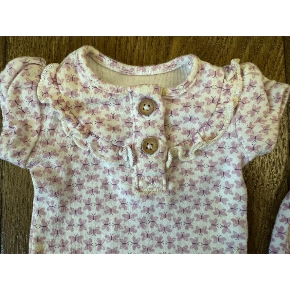 Child of Mine Baby Girl Preemie‎ Purple Butterfly Outfit Bodysuit Pants Clothes